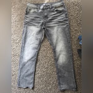 BKE Gray Straight Leg Jeans